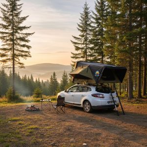 Klistremerke – «Campingvogn om bord»