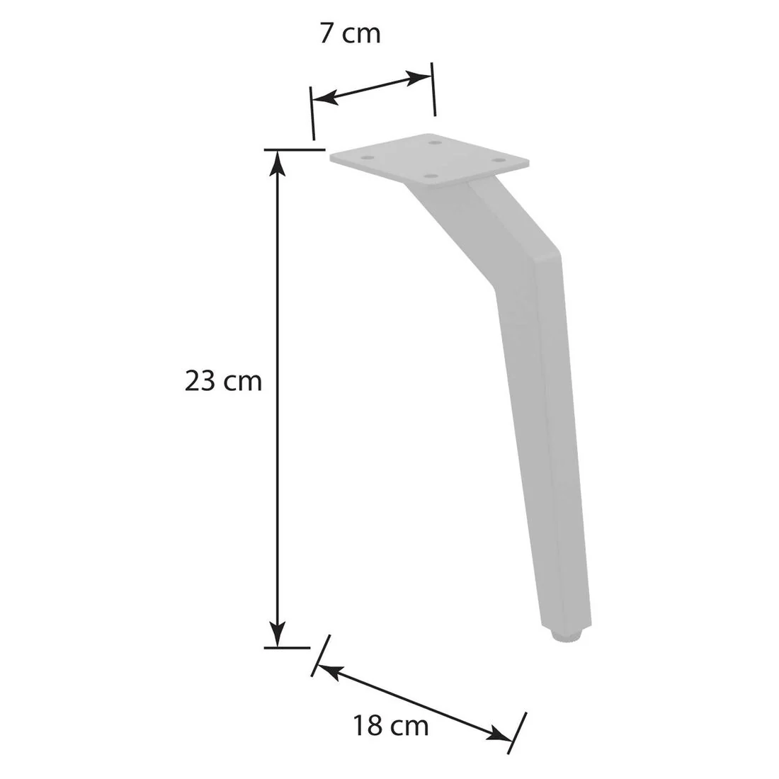 Ava fot for spisehøyde 23 cm stål antrasitt - OUTLIV. - Image 3