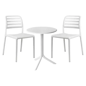 Bistrosett Costa 2 plasser, stabelbart plast Ø60,5 cm - Nardi
