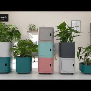 Blomsterkrukke Pila Planter 35x35 cm skifergrå plast - Lechuza