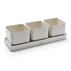 Blomsterkrukke-sett med brett aluminium 50x17 cm - Stern
