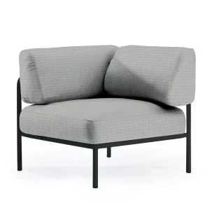 Endemodul lounge Miami stål/textilen 80x83 cm - Vermobil