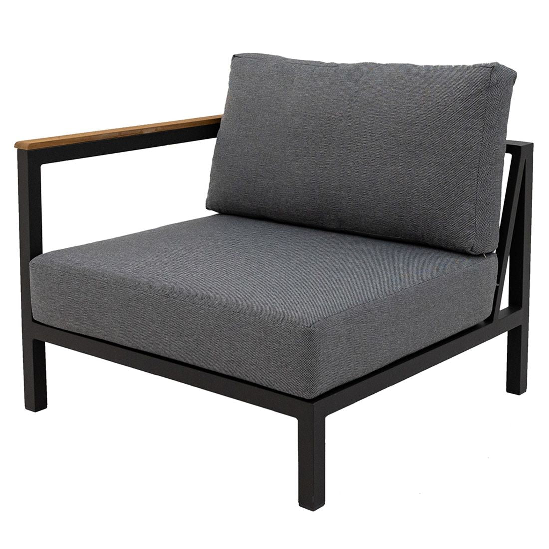 Endemodul lounge Sondrino aluminium/teak 90x90 cm - LC Garden