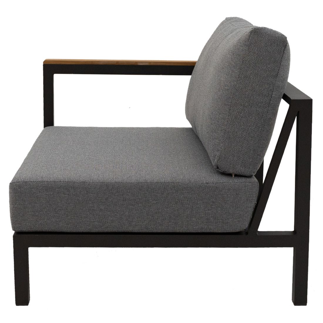 Endemodul lounge Sondrino aluminium/teak 90x90 cm - LC Garden - Image 3