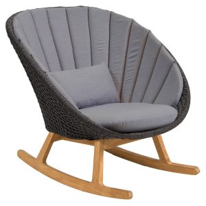 Gyngestol Peacock resirkulert teak/tau 88x88 cm - Cane-line