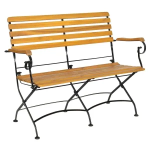 Hagebenk Lindau jern og akasie 115 cm - Acamp