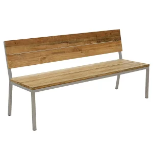 Hagebenk Samoa rustfritt stål/resirkulert teak 150 cm - OUTLIV.