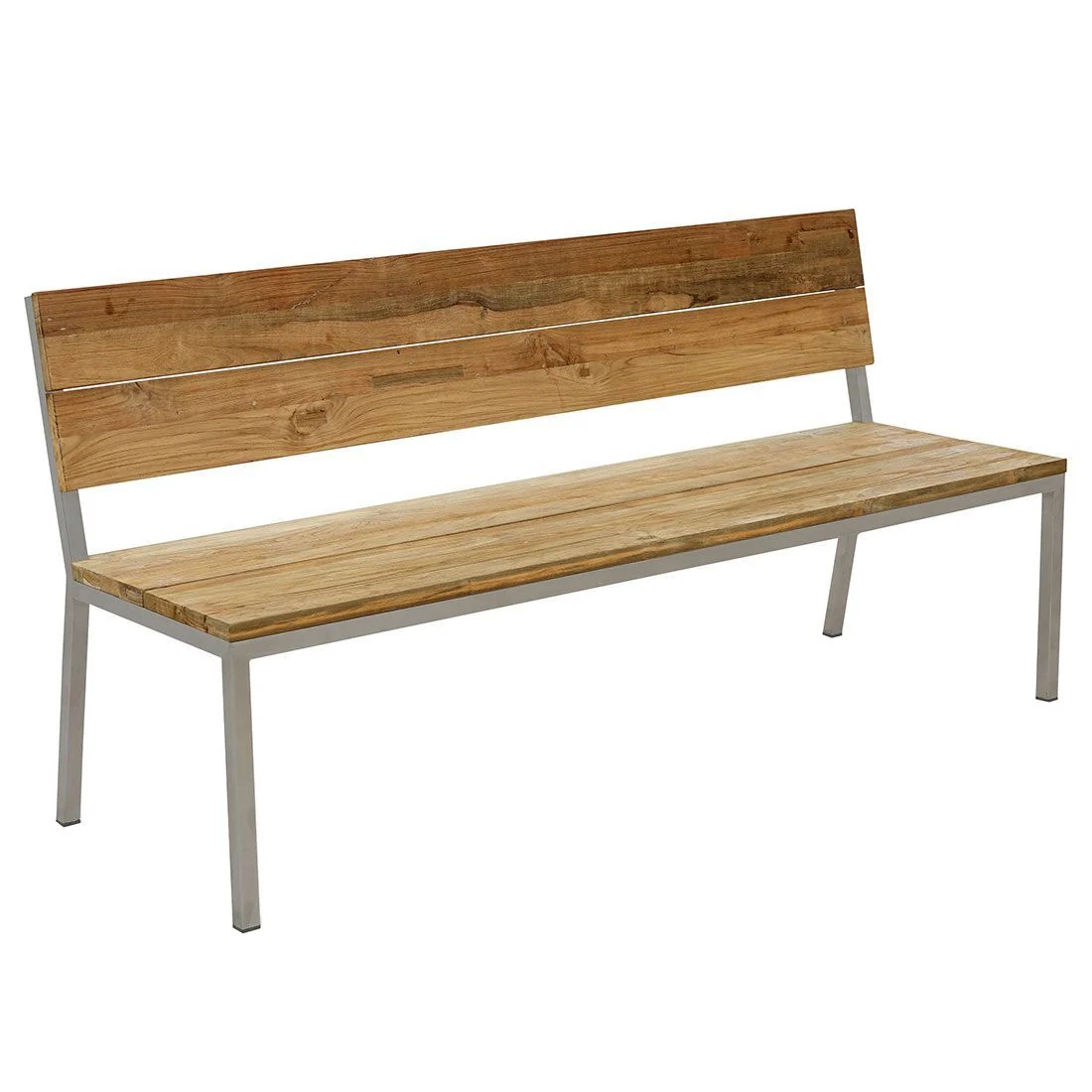 Hagebenk Samoa rustfritt stål/resirkulert teak 150 cm - OUTLIV. - Image 2