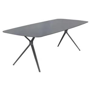 Hagebord 7012 220x100 cm aluminium/sinterstein antrasitt - Interliving
