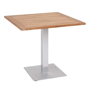 Hagebord aluminium og teak 80x80 cm - Stern