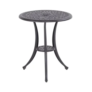 Hagebord Amalfi Ø62 cm støpt aluminium bronse - Hartman