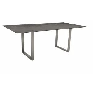 Hagebord Kufentisch rustfritt stål/Silverstar 2.0 200x100 cm - Stern