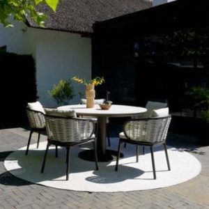 Hagebord Melville Ø140 cm aluminium/sinterstein - Apple Bee