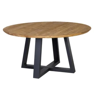 Hagebord Prag rundt Ø150 cm aluminium/teak - OUTLIV.