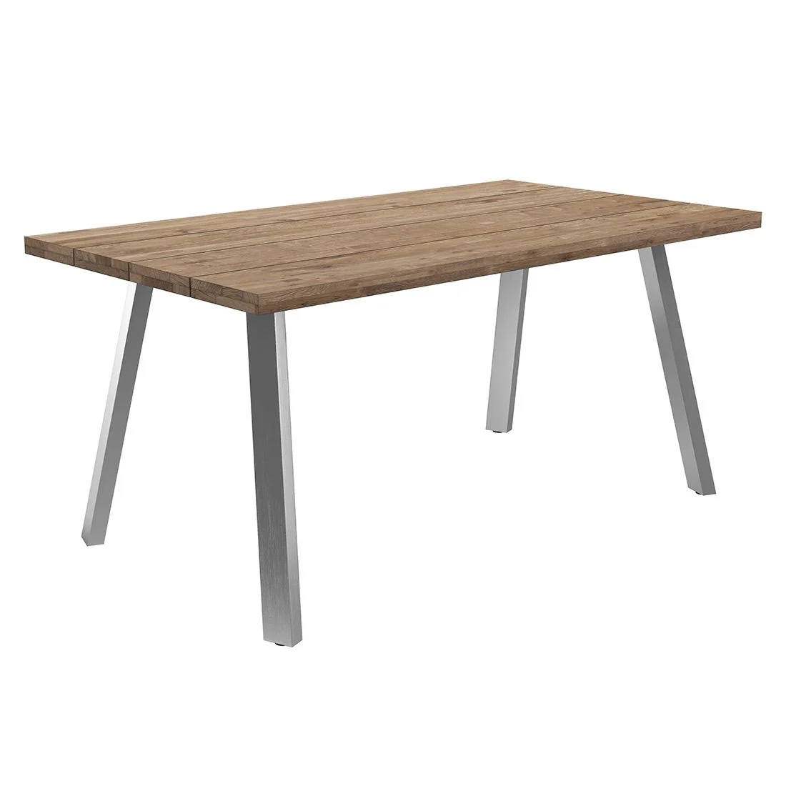 Hagebord Rustic 160x90 cm rustfritt stål/resirkulert teak - OUTLIV.