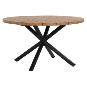 Hagebord Saba Ø130 cm aluminium/resirkulert teak - Schöner Wohnen