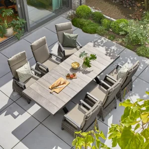 Hagemøbelsett Corido 6 plasser uttrekkbart 200/260x100 cm - Siena Garden