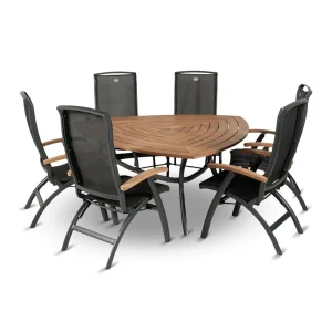 Hagemøbelsett Da Vinci 6 plasser, aluminium 170x170x170 cm - Hartman