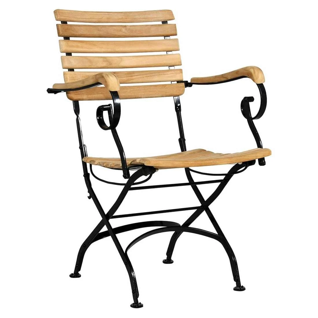 Hagemøbelsett Florence 5 plasser, teak/jern Ø115 cm - Zebra - Image 3