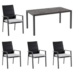 Hagemøbelsett Nancer 4 plasser, keramikk 160x90 cm - Niehoff