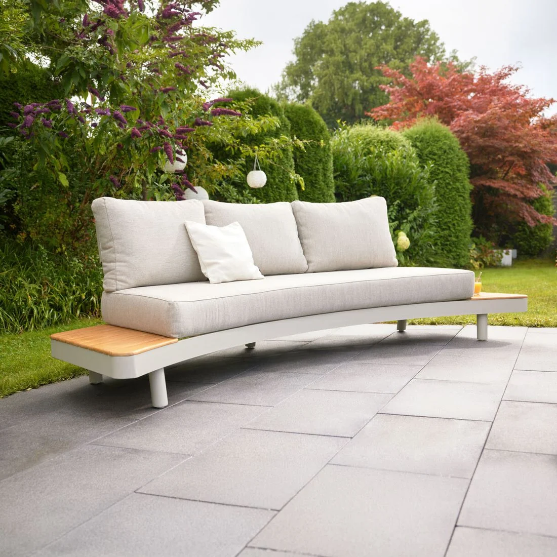 Hagesofa 7015 aluminium/olefin 258x80 cm - Interliving - Image 2