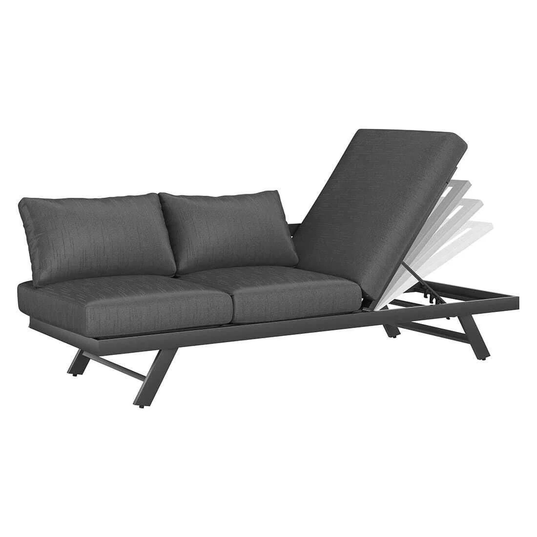 Hagesofa Atlanta aluminium/olefin 210x73 cm - OUTLIV. - Image 5
