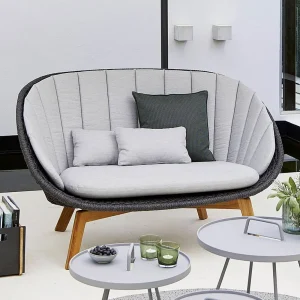 Hagesofa Peacock resirkulert teak/tau 151 cm - Cane-line