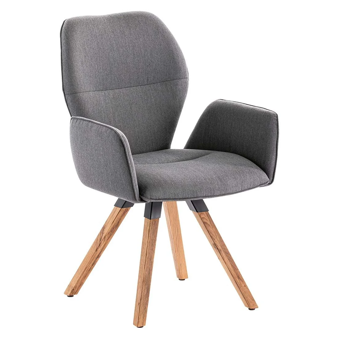 Hagestol med armlener Alvaro teak/polypropylen 62x63 cm - Niehoff - Image 2