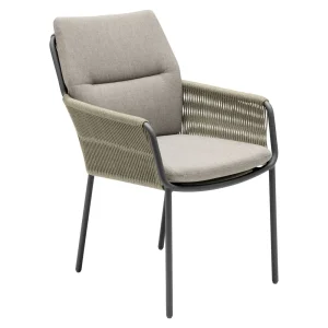 Hagestol Como aluminium med puter, tau 59x71 cm - LC Garden