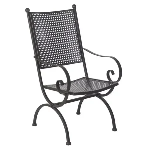 Hagestol med armlener Romeo Elegance smijern 58x68 cm - MBM