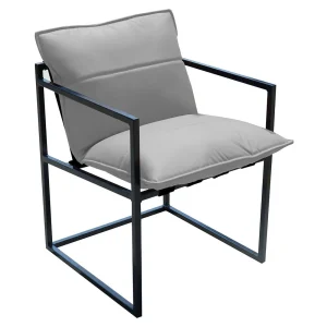 Hagestol med armlener Reef aluminium/Sunbrella 56x56 cm - OUTLIV.