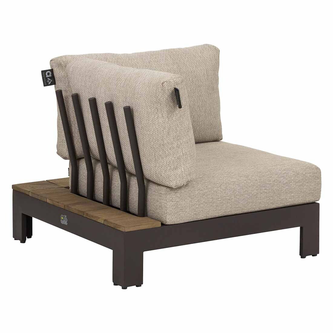 Hjørnesofa ute Sticks & More aluminium/teak - Apple Bee - Image 5