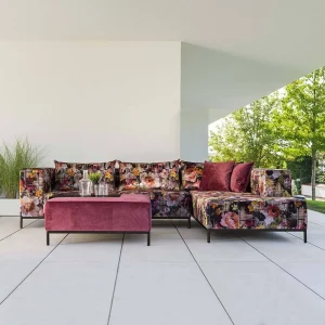 Hjørnesofa ute Taavi aluminium med puter 302x203 cm - Stern