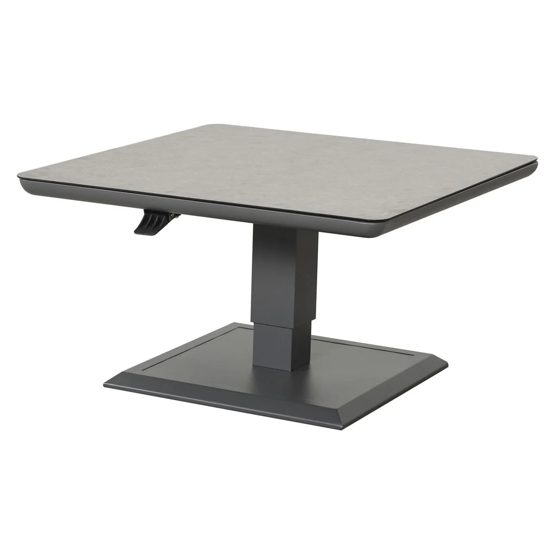 Høydejusterbart hagebord Allround 90x90 cm aluminium/keramikk - OUTLIV.