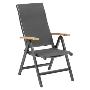 Klappstol ute Sleek aluminium/textilen regulerbar rygg - Kettler