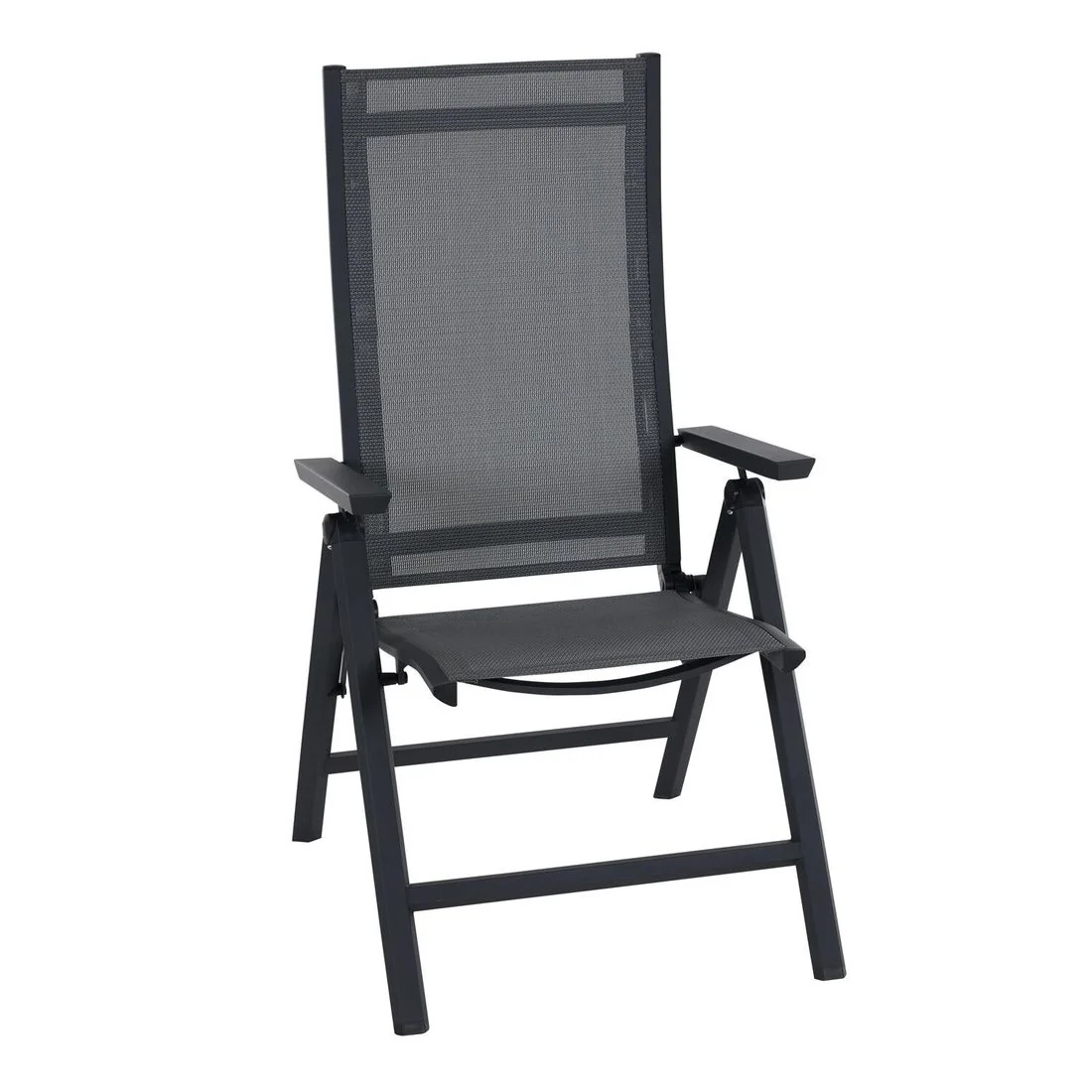 Klappstol ute Tauro aluminium/textilen antrasitt - Siena Garden