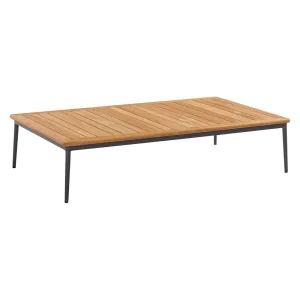 Loungebord Freeport 160x90 cm aluminium/teak - Niehoff