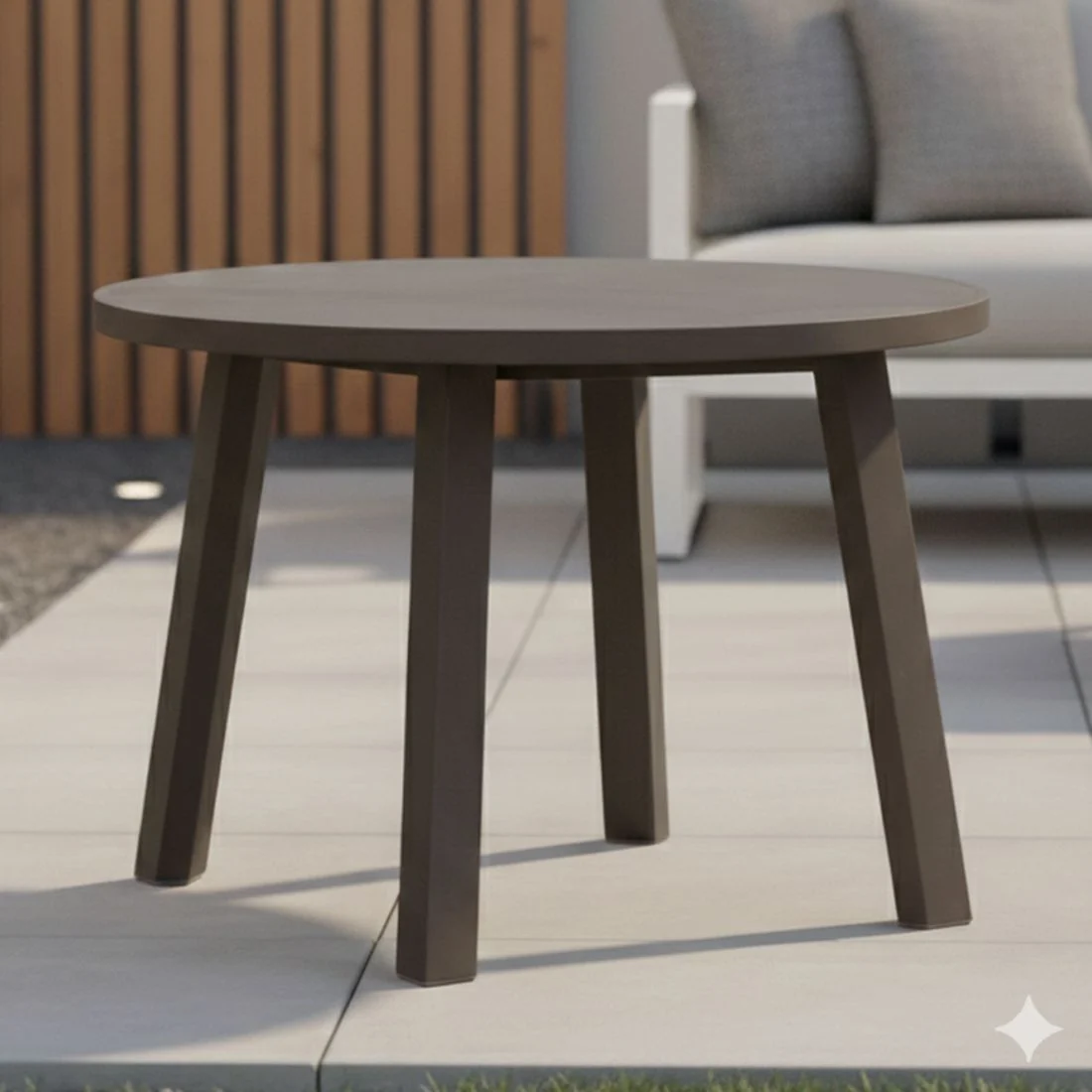 Loungebord Maximo Ø60 cm plast terra - Nardi