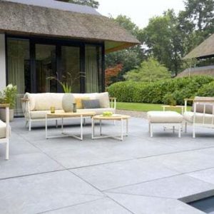 Loungesett Condor med loungebord aluminium/teak - Apple Bee