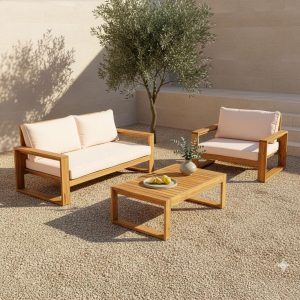Loungesett Santa Cruz akasie/polyester - OUTLIV.