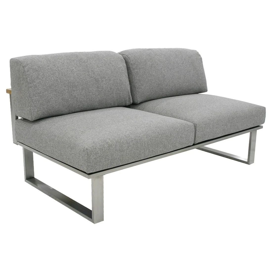 Loungesofa Belvedere rustfritt stål/olefin 156 cm - Zebra - Image 3