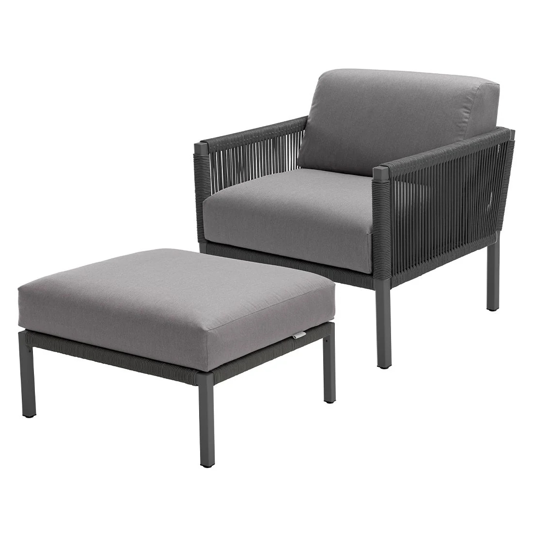 Loungestol Club aluminium/tau/akryl 80x84 cm - Solpuri - Image 8