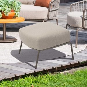 Loungetaburett Capalbio rustfritt stål/olefin 69x60 cm - 4Seasons