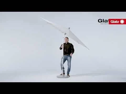 Midtstolpe-parasoll Alu Smart Ø200cm aluminium - Glatz