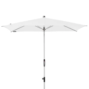 Midtstolpe-parasoll Silver 230x150 cm hvit - Knirps