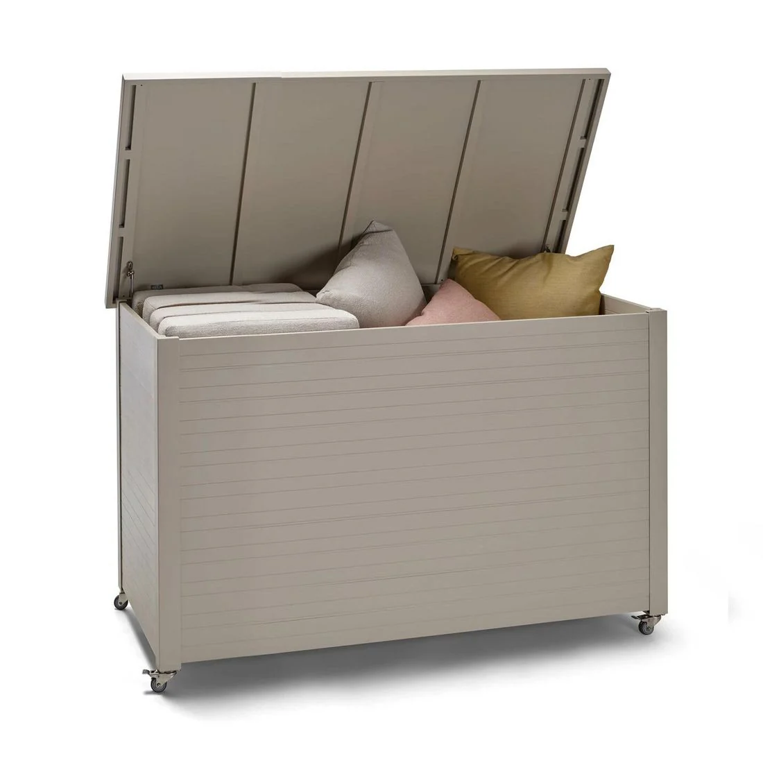 Oppbevaringsboks ute Gilbert med lås aluminium 140x76 cm - Stern - Image 2
