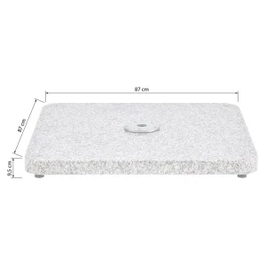 Parasollfot granitt 120 kg 87x87 cm - Glatz
