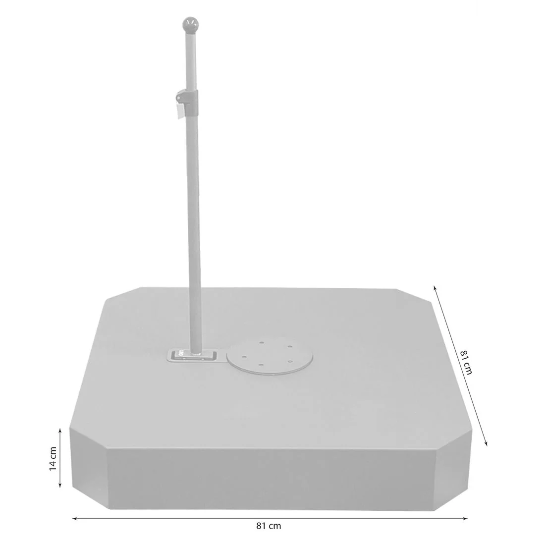 Parasollfot Maxi Plus med hjul, 180 kg antrasitt - LiRo - Image 4