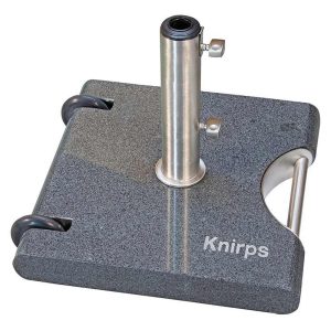 Parasollfot Silver granitt 40 kg med hjul og håndtak - Knirps