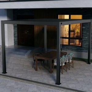 Pergola Deluxe aluminium 300x300 cm antrasitt - Mirador